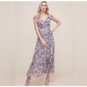 ASTR The Label Double Flutter Silk Dress